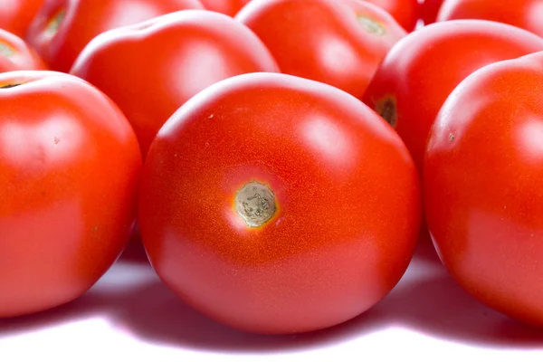 Close-up many ripe tomatoes — Stock Photo, Image