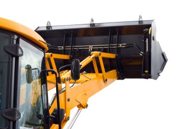 Excavator cabine and bucket clipart