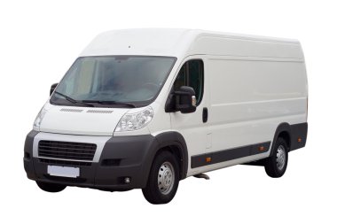 New white van isolated