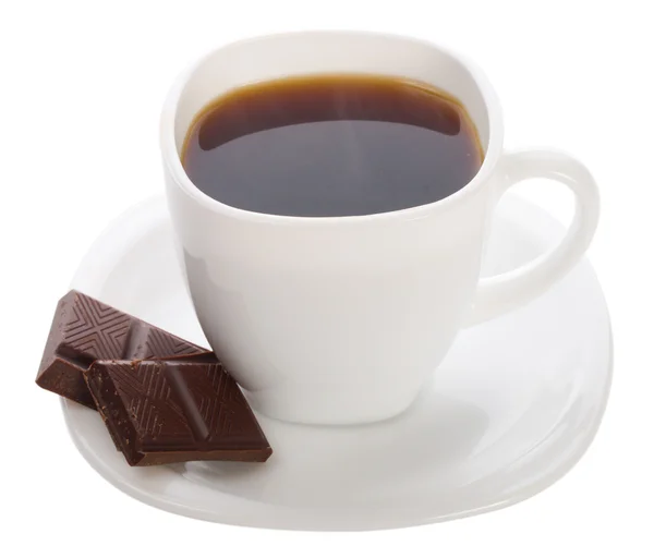 一杯含巧克力的咖啡 — 图库照片