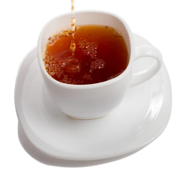 Filling cup of rooibos tea — Stock Photo, Image