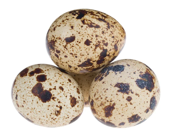 Four quail eggs in pyramid — Stock Photo, Image