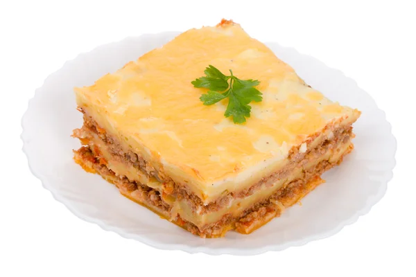 Lasagne on plate — Stock Photo, Image
