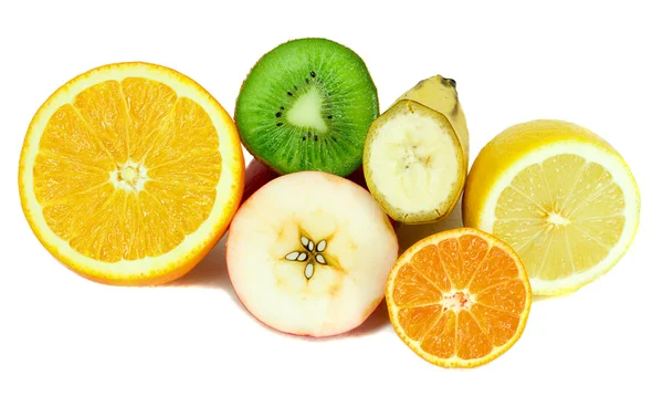 Много половинки фруктов — стоковое фото