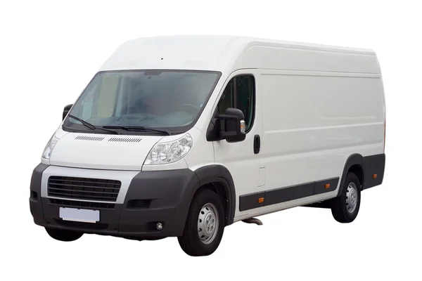 New white van isolated — Stock Photo, Image