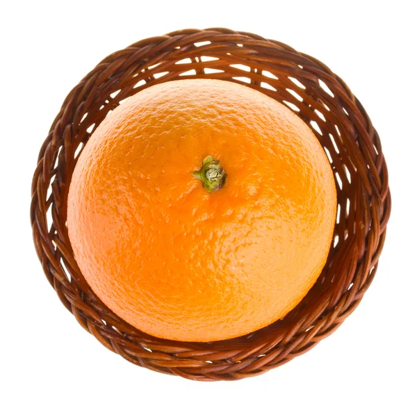 Orange im Korb Ansicht von oben — Stockfoto