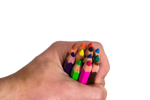 Ołówki w ręku 1 — Zdjęcie stockowe