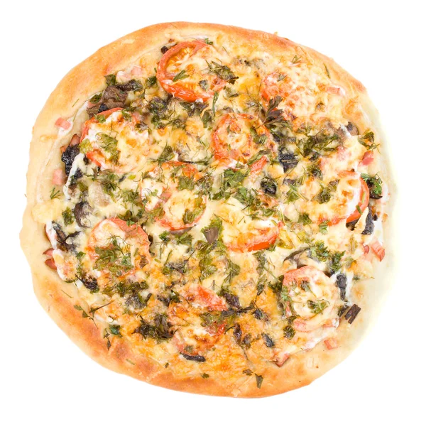 Pizza com cogumelos florestais — Fotografia de Stock