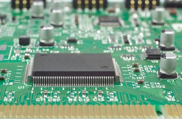 Processor op circuit bord — Stockfoto