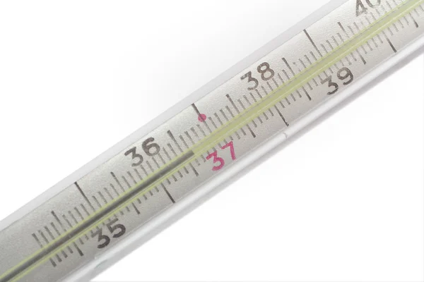 Thermometer zeigt normale Temperatur an — Stockfoto