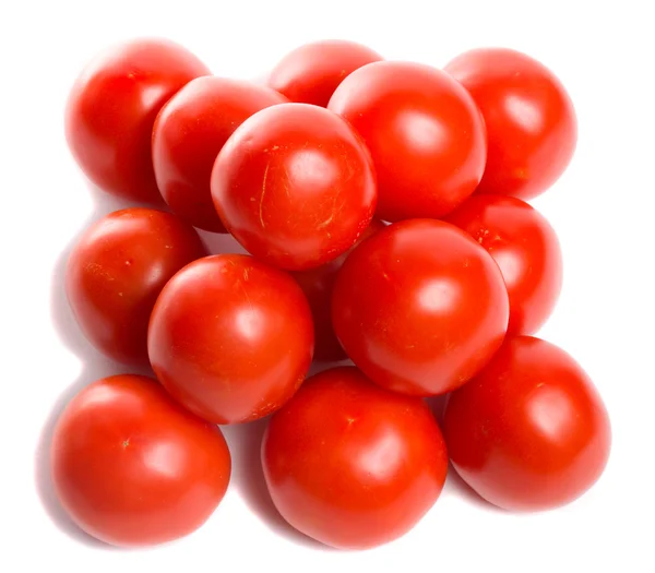 Tomatoes in pyramid view from above — Stock Photo, Image