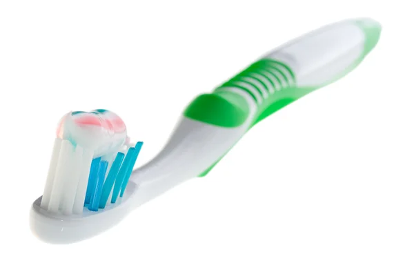 Tandenborstel met kleur plakken — Stockfoto
