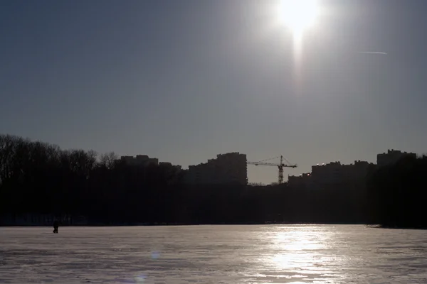 겨울 도시 풍경 — 스톡 사진