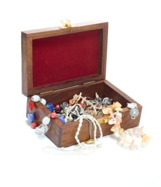 Chest with treasures clipart