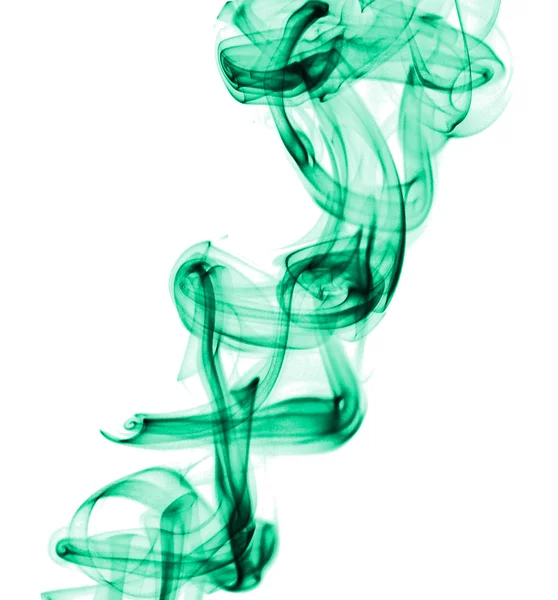 抽象绿色浓烟 — 图库照片