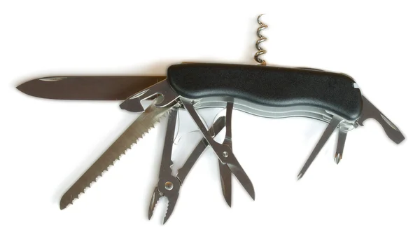 Чёрный перочинный нож — стоковое фото
