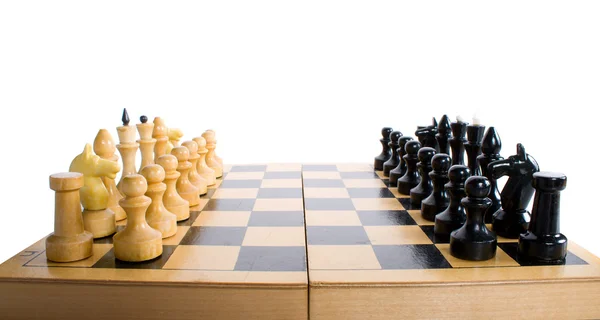 Šachovnice a figurky — Stock fotografie