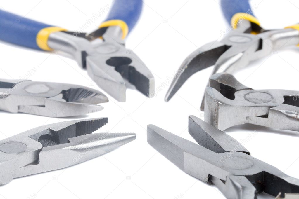 Close-up many pliers
