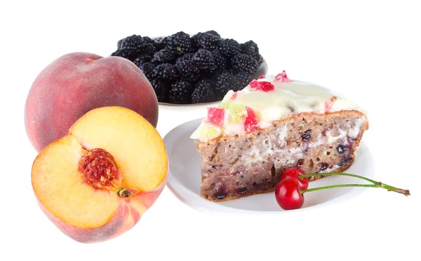 과일과 케이크 — 스톡 사진