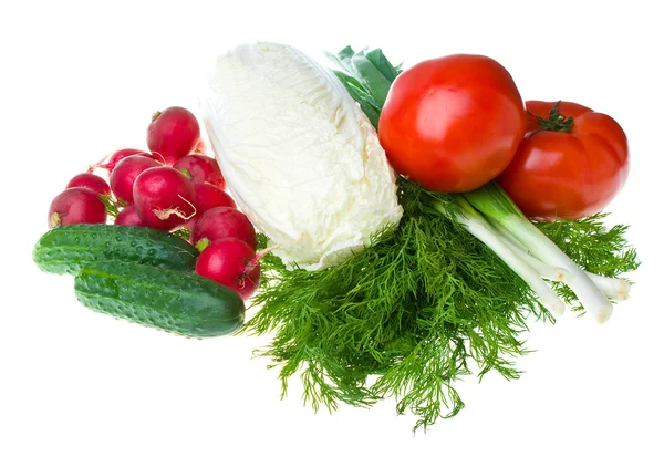 Haldy čerstvé zeleniny — Stock fotografie