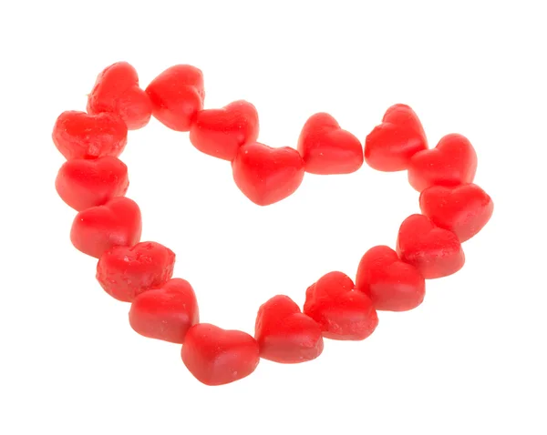 Heart shaped fruit jellies — Stock Photo, Image