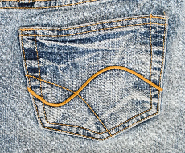 Jeans bakfickaジーンズのヒップ ポケット — ストック写真