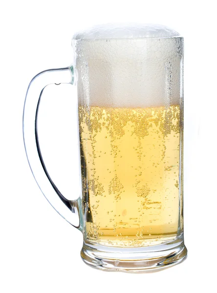 Lager öl i glas — Stockfoto