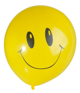 Smiling yellow balloon clipart