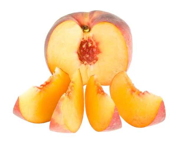 Персик скибочками — стокове фото
