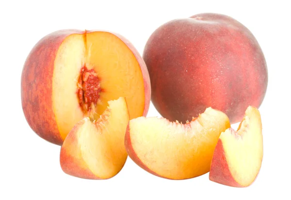 Персики с ломтиками — стоковое фото