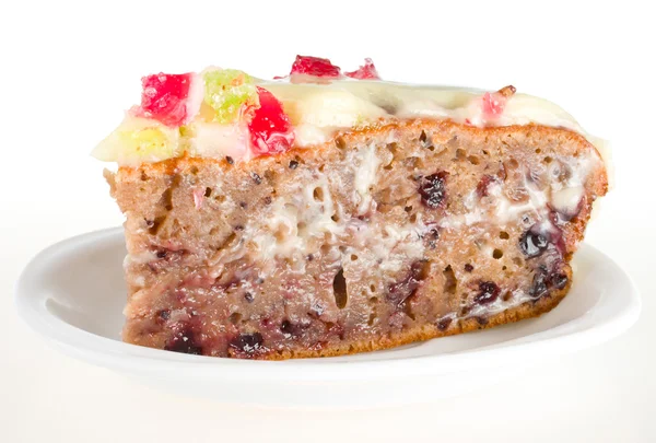 Кусочек торта с фруктовым желе — стоковое фото