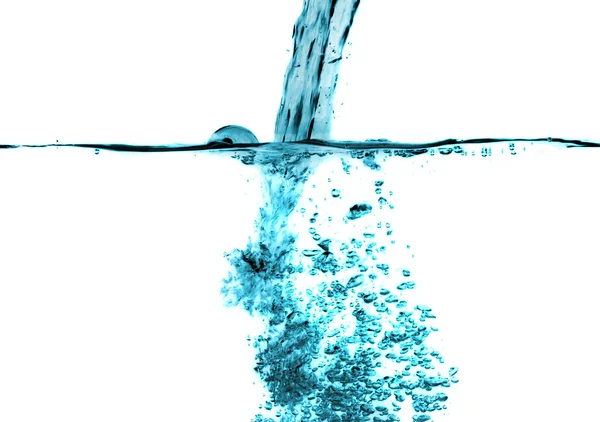 Verter água azul — Fotografia de Stock