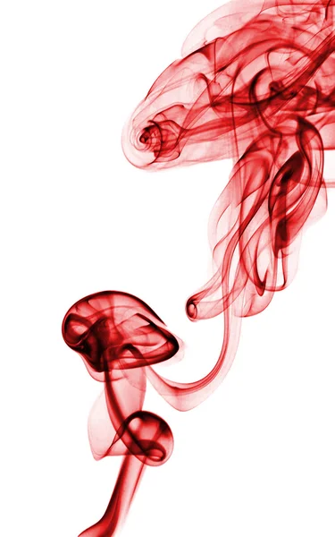 Röd rök isolerade — Stockfoto