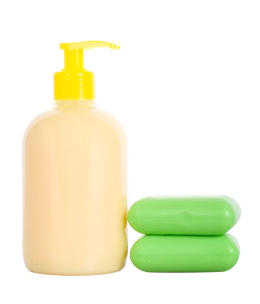 Jabón líquido e inodoro —  Fotos de Stock