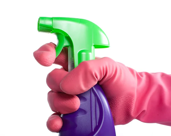 Sprayflaska i handen — Stockfoto