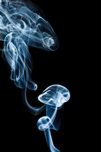 Thick smoke on black — Stock Photo, Image