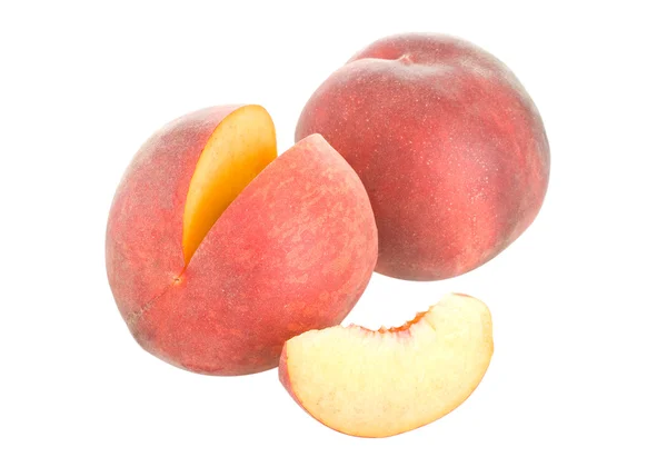 Персики с ломтиком — стоковое фото