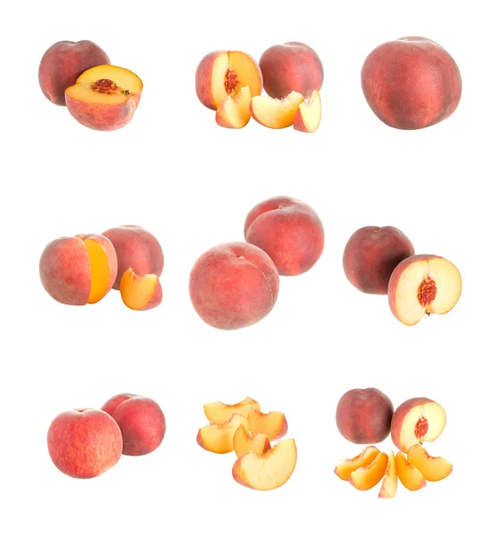 stock image Set of peaches isolated