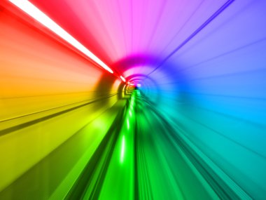 Through the tunnel clipart