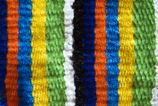 Textura de tricô artesanal colorida — Fotografia de Stock