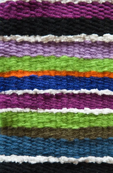 Textura de tricô artesanal colorida — Fotografia de Stock