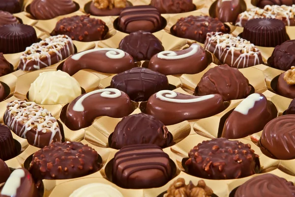 果仁巧克力糖 — 图库照片