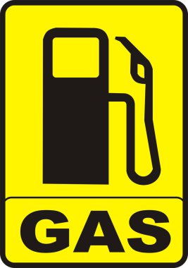 Gas Pump Caution Sign clipart