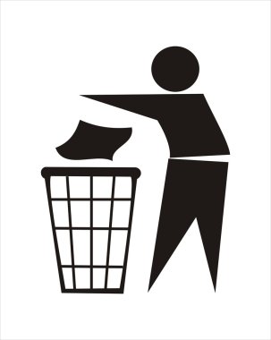 Trash Sign clipart