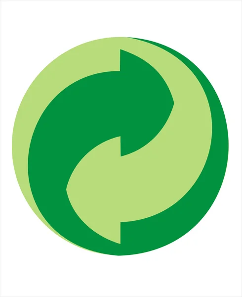 Der grune punkt ανακύκλωσης σημάδι — Φωτογραφία Αρχείου
