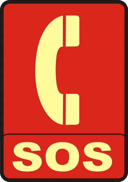 Emergency Phone Sign — Stock Photo, Image