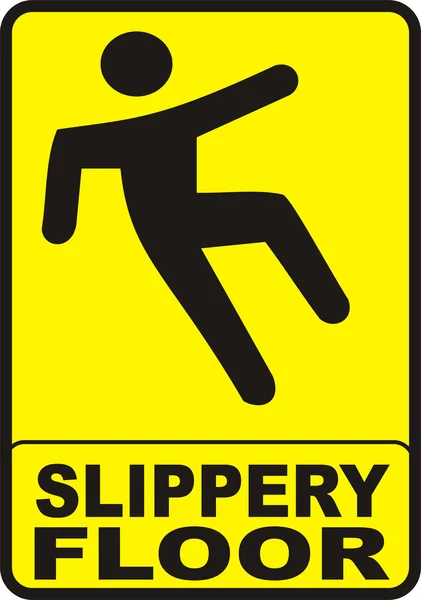 滑りやすい床サイン — ストック写真