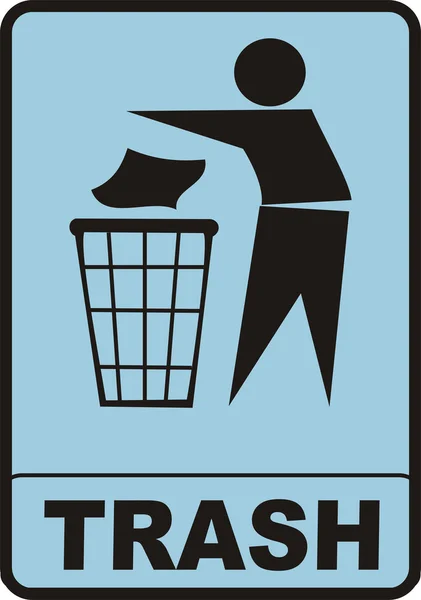 垃圾桶标志 — 图库照片