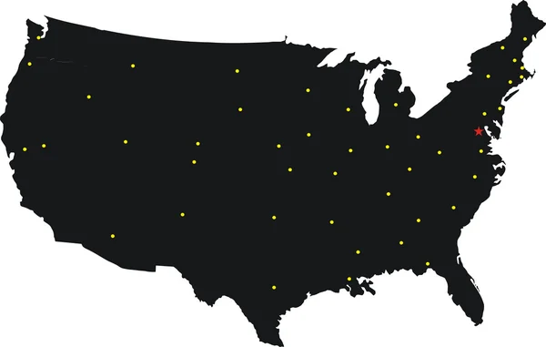 Карта чорного США — стокове фото