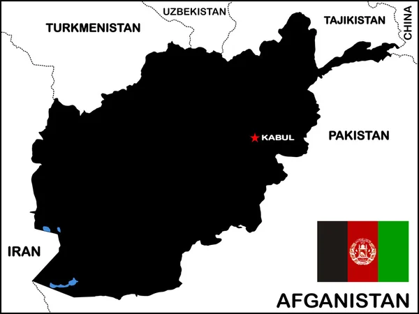 Afganisztán politikai térképe — Stock Fotó